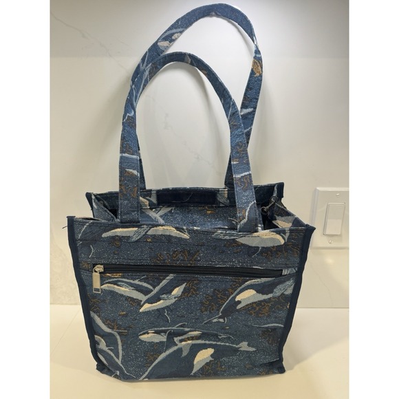 The Unbranded Brand Handbags - Orca Handbag Tote Purse Clean Whale Zipper